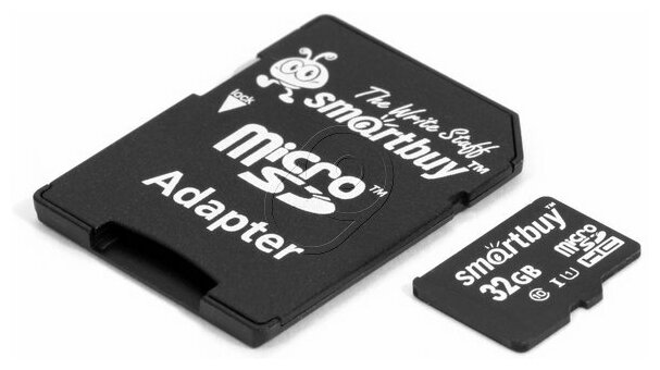 Мониторы Iiyama Карта памяти micro SDHC, 32 GB, SMARTBUY, 10 Мб/сек. (class 10), с адаптером, SB32GBSDCL10-01