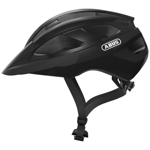 фото Шлем велосипедный macator l(58-62см) с регулировкой, 360гр, 13 отв, сетка от насекомых, velvet black черный abus