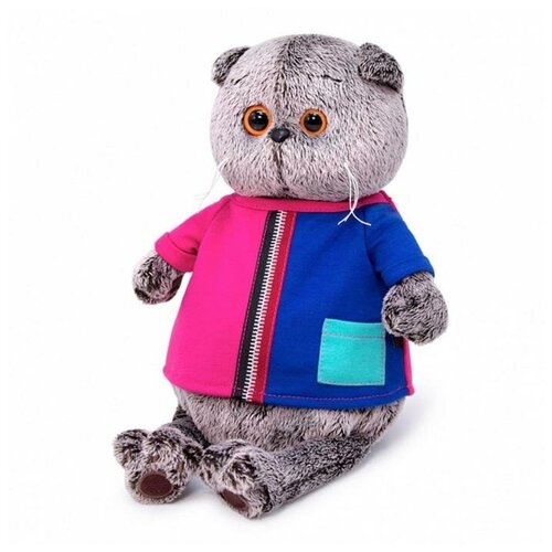 фото Мягкая игрушка basik&ko "басик в двухцветной футболке", 19 см basik&co
