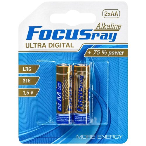 Батарейки FOCUSray ULTRA DIGITAL LR06/BL2 2/24/288 батарейки focusray ultra alkaline lr03 bl2 2 24 288