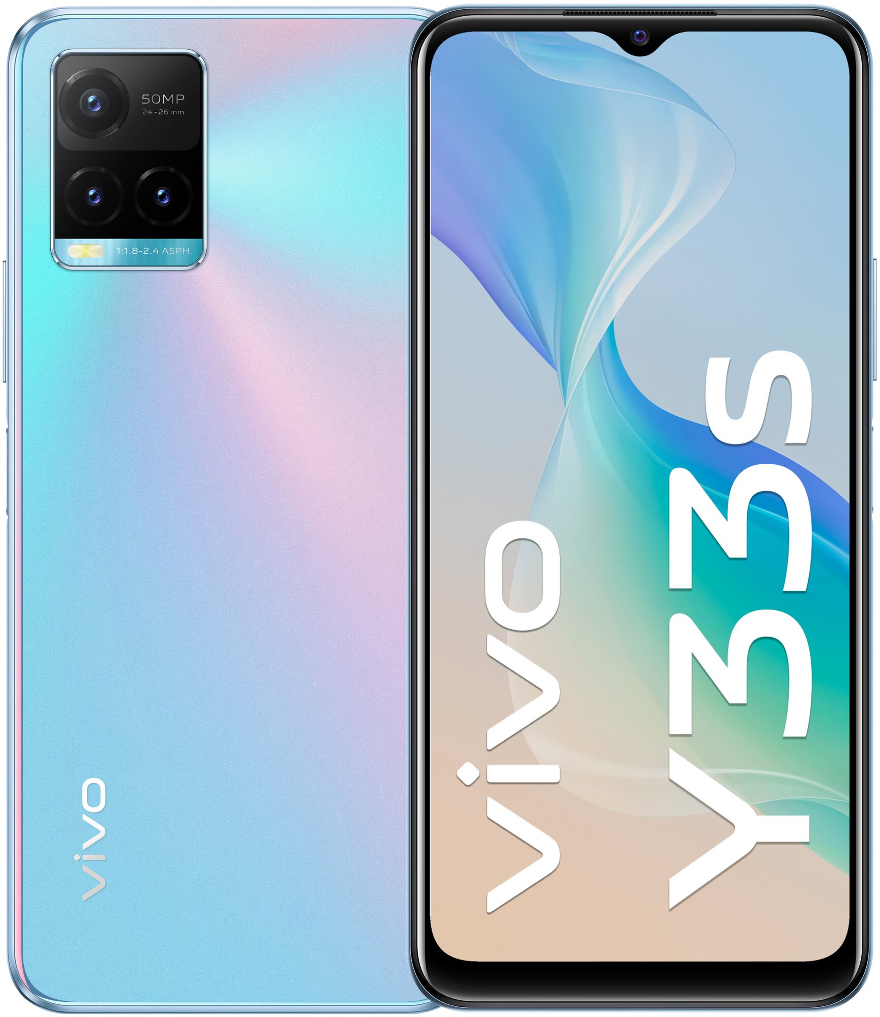 Смартфон vivo Y33s 4/128 ГБ Global, 2 SIM, полуденный свет