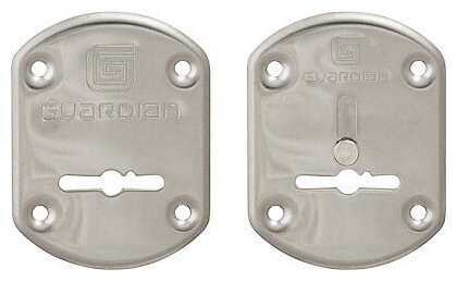 фото Гардиан Накладки сувальдные Гардиан хром ГХ 21 /пара/, объемная /123:476/