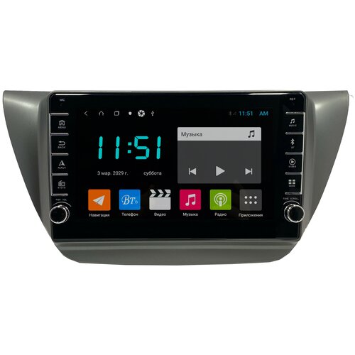 Штатная магнитола Zenith Mitsubishi Lancer 9 2000-2009, Android 10, 4/64GB, с крутилками