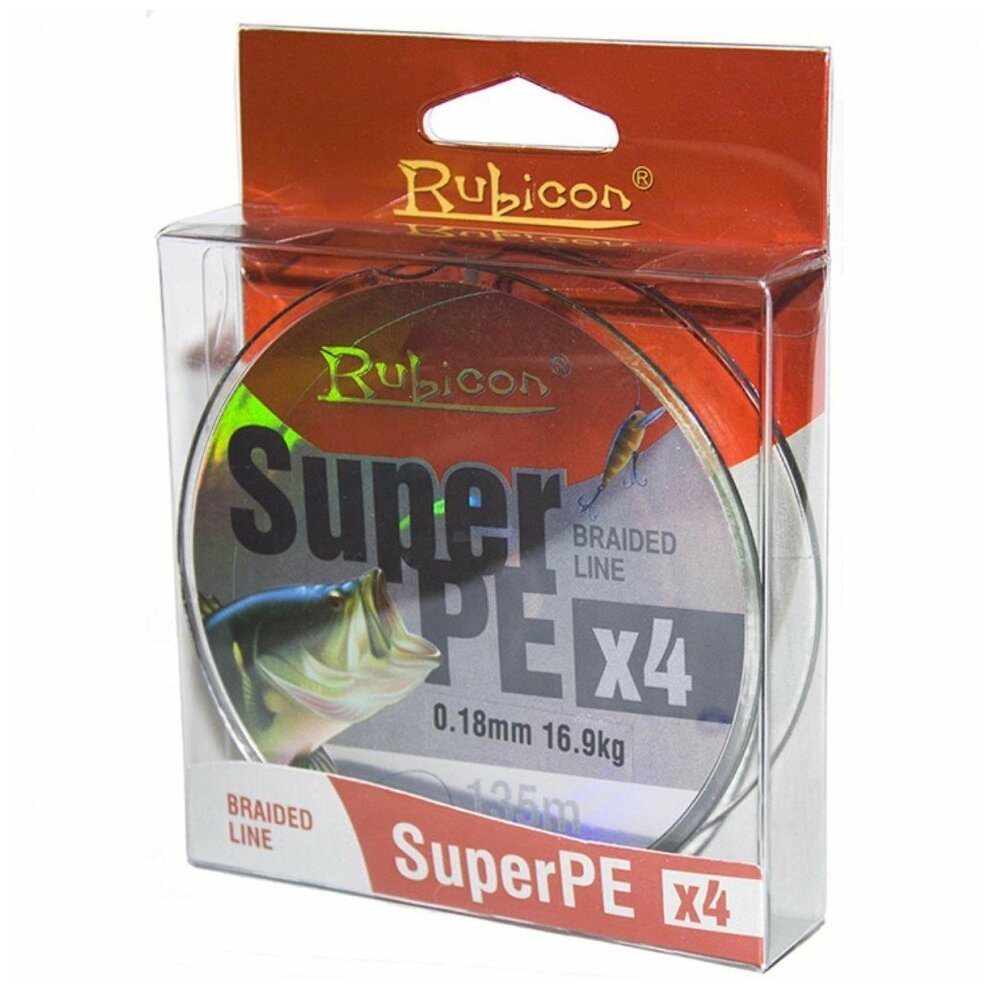 Леска плетеная Rubicon Super PE 4x 035мм 135м Yellow 490135YL-035