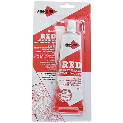 Герметик Aim-One прокладок силиконовый красный 85г