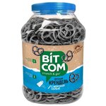 Сушки Крендель чёрный с морской солью Bitcom банка 460 г - изображение