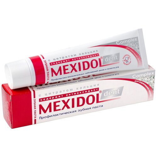 зубная паста мексидол complex 65 г Зубная паста Мексидол Complex, 65 мл, 65 г, белый-красный