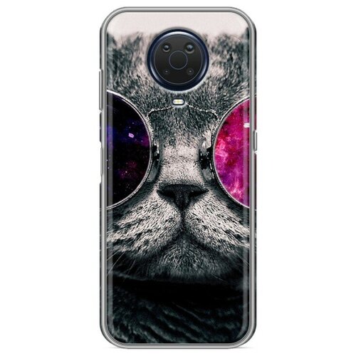 Дизайнерский силиконовый чехол для Nokia G10/G20 Неоновый кот