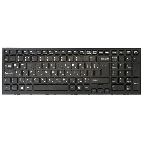 Клавиатура для ноутбука Sony Vaio VPC-EE VPCEE Series Г-образный Enter Черная с черной рамкой PN AENE7700010 154000₽