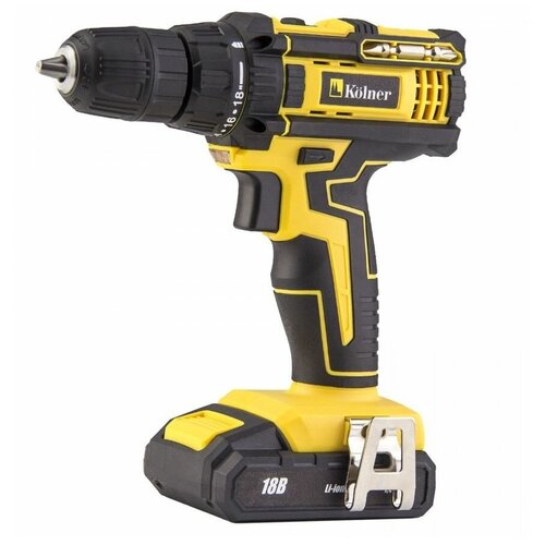 Дрель-шуруповерт Kolner KCD 182C аккумуляторная 18Вольт 2 скорости 0-400 0-1150обмин 486000₽