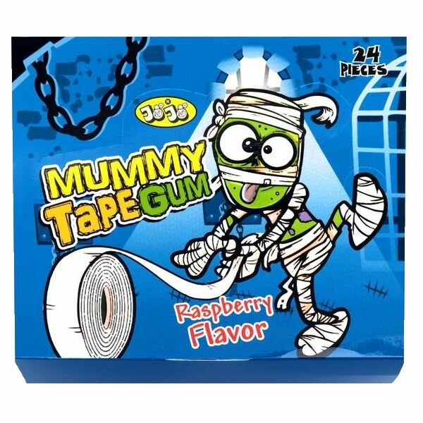Жевательная резинка-рулетка "Mummy Tape Gum", ассорти, упаковка 24 шт. по 15г.