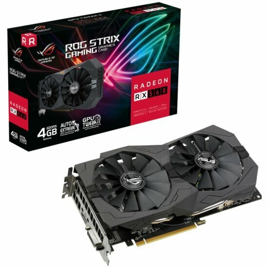 Видеокарта Asus Radeon RX 560 ROG STRIX GAMING V2 4G