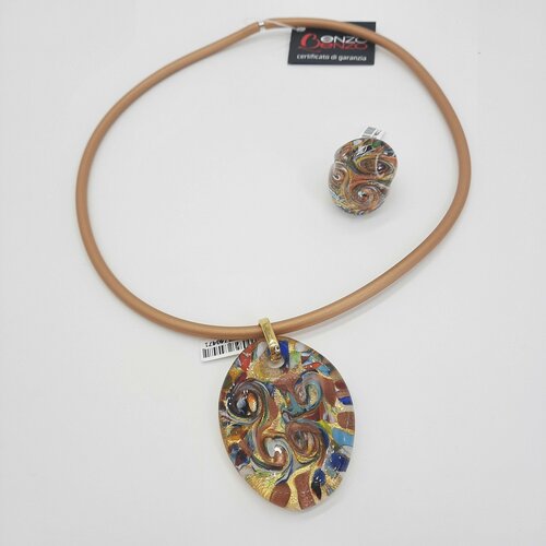 Колье Enzo Benzo, муранское стекло, бежевый