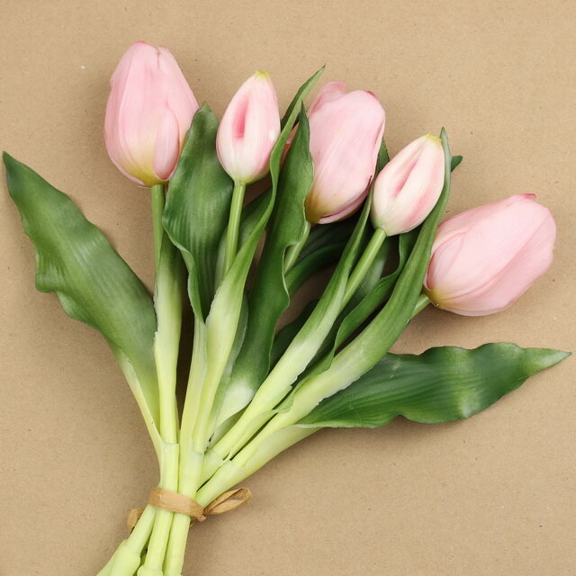 EDG Силиконовые цветы Тюльпаны Piccola Ragazza 5 шт, 28 см светло-розовые 216003,53