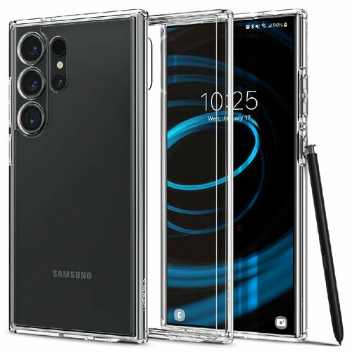 Чехол Spigen на Samsung Galaxy S24 Ultra (ACS07292) Ultra Hybrid / Спиген чехол для Галакси С24 Ультра накладка, противоударный, с защитой камеры, прозрачный чехол гибрид для galaxy note 5 spigen ultra hybrid кристально прозрачный sgp11684