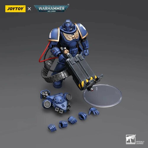 Подвижная фигурка JOYTOY Warhammer 40000 Ultramarines Desolation Marine with Castellan Launcher (Superkrak)