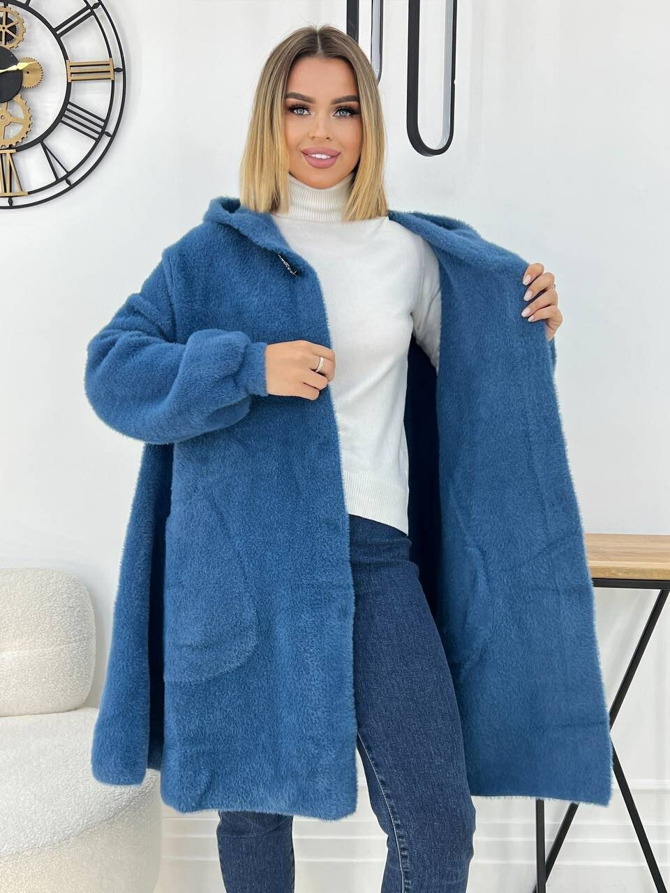 Кардиган  Альпака больших размеров