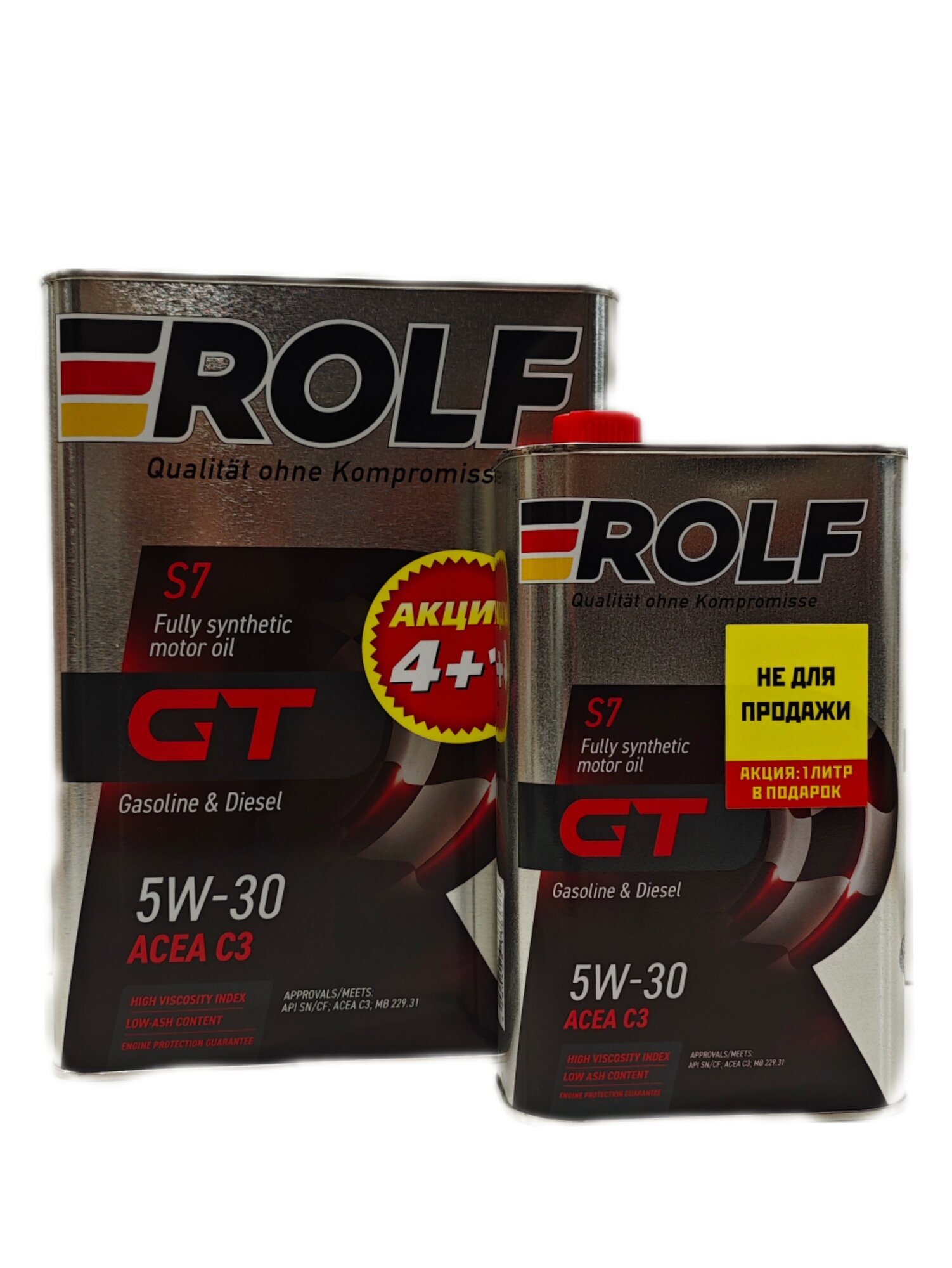 Моторное масло ROLF GT SAE 5W-30 API SN/CF Акция (4+1)L