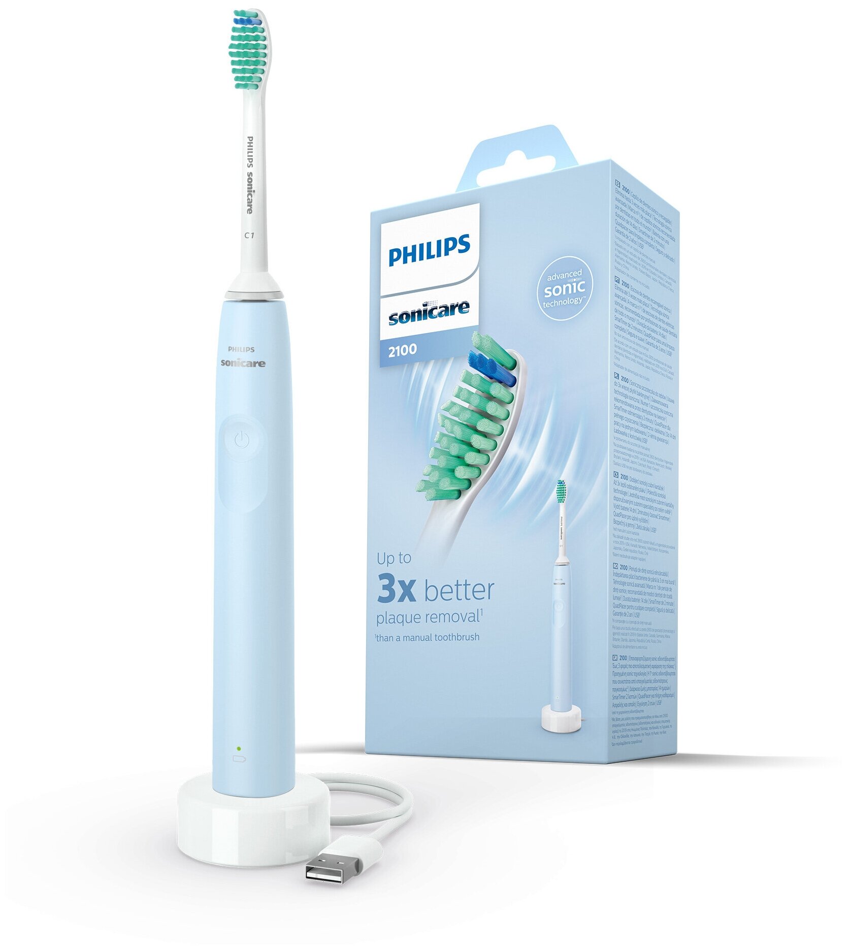 Электрическая зубная щетка Philips Sonicare 2100 Series HX3651/12, 2100 Series