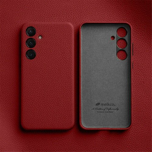 фото Кожаный чехол накладка melkco origin regal sс для samsung galaxy s24+, красный