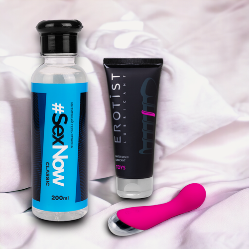 Изображение товара Смазка для секс игрушек Erotist Toys 100 мл (вибраторы мастурбаторы резиновые дилдо анальные пробки) и гель лубрикант на водной основе / набор смазок для мужчин и женщин товары для взрослых 18+
