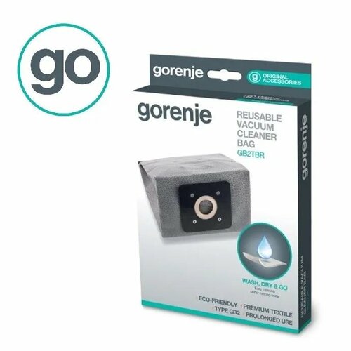 Оригинальный многоразовый тканевый мешок Gorenje GB2TBR для сбора пыли пылесосов 1450₽