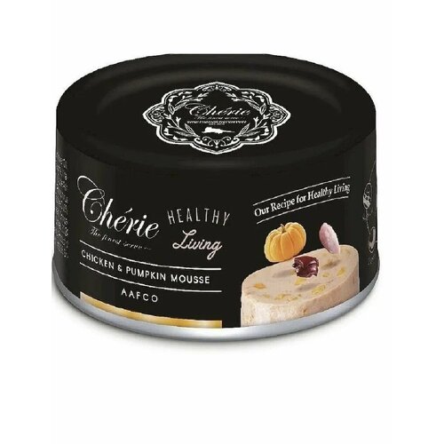 фото Консервы для кошек pettric cherie healthy living мусс из курицы с тыквой chicken & pumpkin mousse, 80 гр