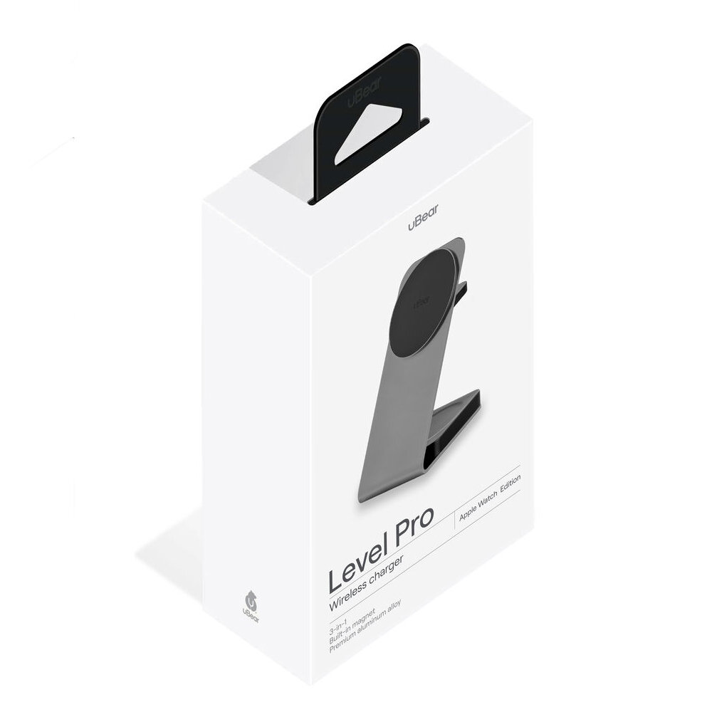 Беспроводная зарядная панель 3 в 1 Для IPhone, Apple Watch, Airpods uBear Level Pro 25W Grey — фото 1
