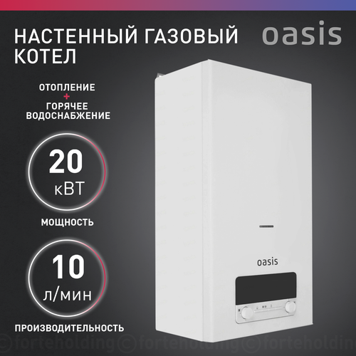 Котел газовый настенный двухконтурный бытовой Oasis Eco BE-20 41899₽