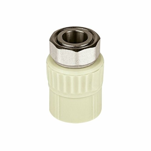 фото Муфта комбинированная с накидной гайкой valfex pp-r серая, 20 мм х1/2" 10139020г 127-0377