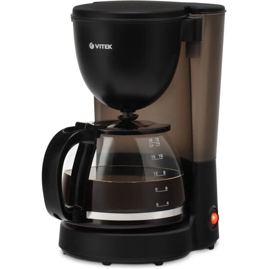 кофеварка VITEK VT-1500 600Вт колба 1,25л черный - фото №3