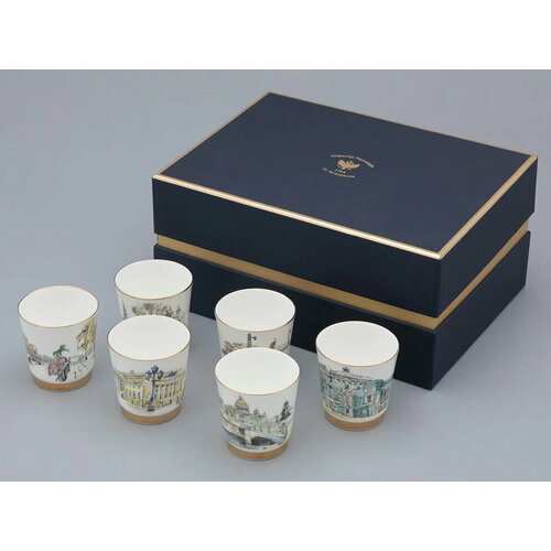 Подарочный набор стопок ИФЗ Виды Санкт-Петербурга форма Сувенирная 1 70 мл Императорский фарфоровый завод 8131737001 16312₽