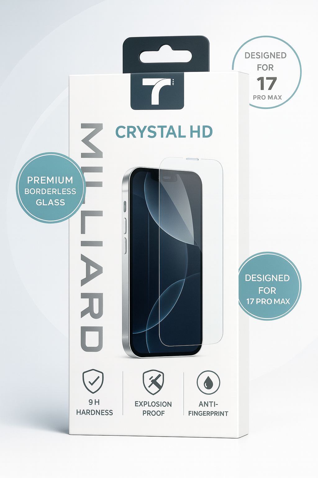 Защитное стекло 7Milliard Crystal HD для iPhone 17 Pro Max, закаленное стекло 9H