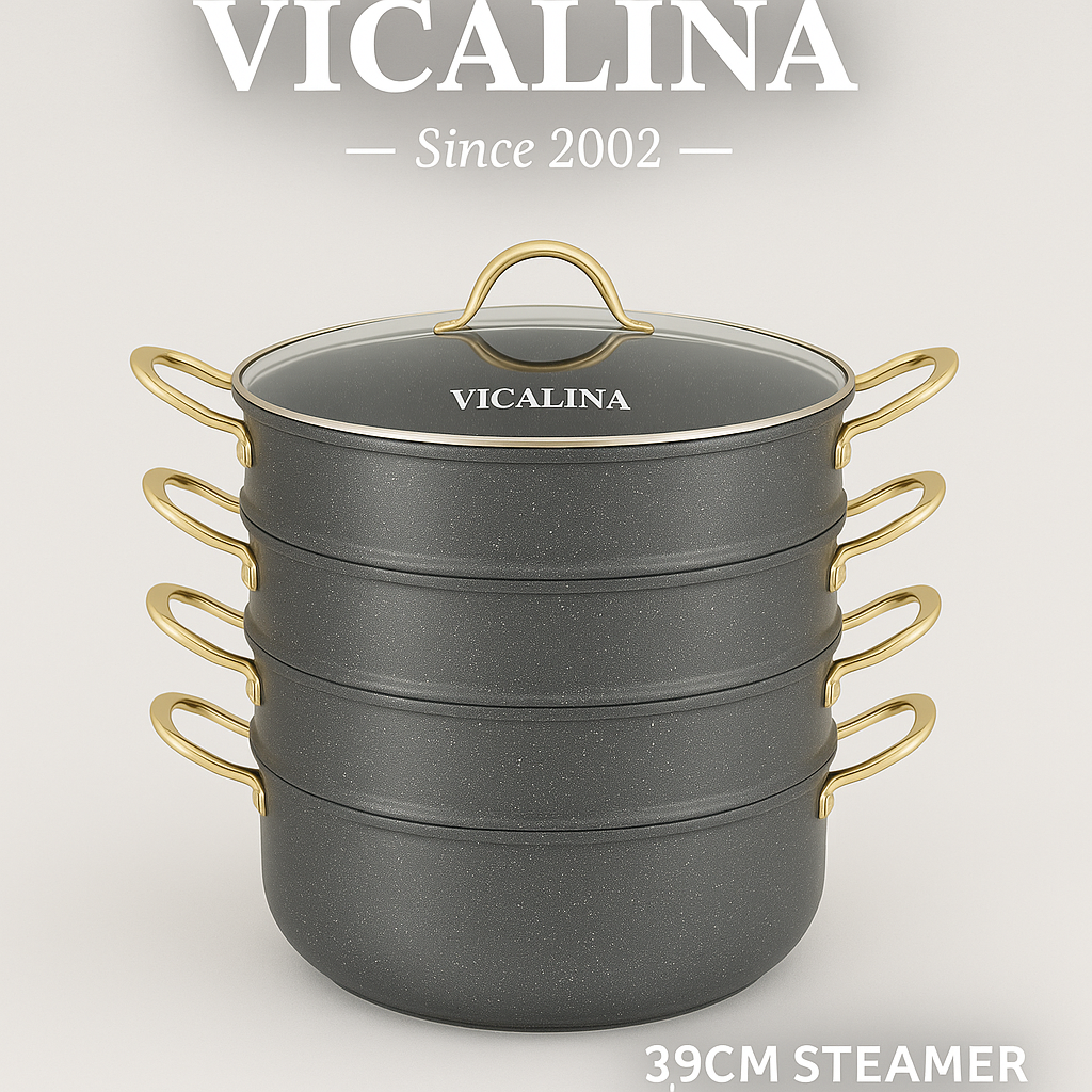 Мантоварка Vicalina 28 см многослойная с антипригарным покрытием