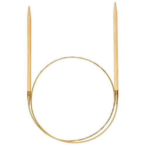 Спицы ADDI круговые из бамбука 555-7, диаметр 6.5 мм, длина 13 см, общая длина 80 см, бежевый