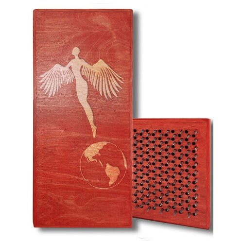 фото Доска садху с динамическими гвоздями, экология - 202 шаг 10мм красная goodwood