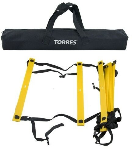 Лестница для тренировок Torres длина 4м, Tr1018, жёлто-чёрный (длина 4 м)