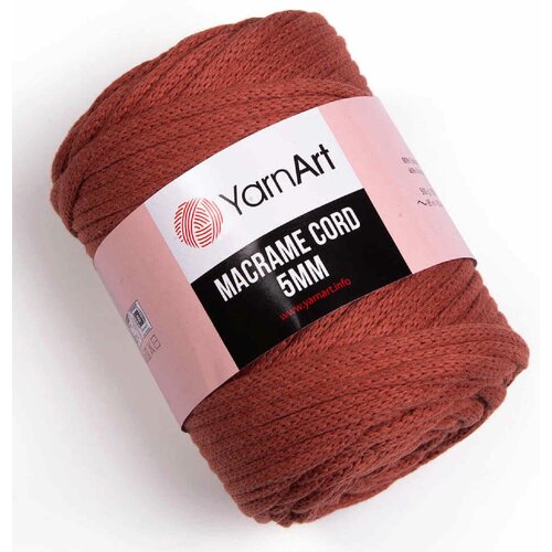 Пряжа YarnArt Macrame cord 5mm терракот (785), 60%хлопок/40%полиэстер/вискоза, 85м, 500г, 5шт