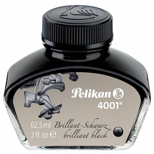 Флакон с чернилами Pelikan INK 4001 76 Brilliant Black чернила черные чернила 62.5мл (pl329144)