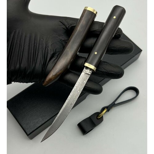 Туристический нож/ острый нож из дамасской стали