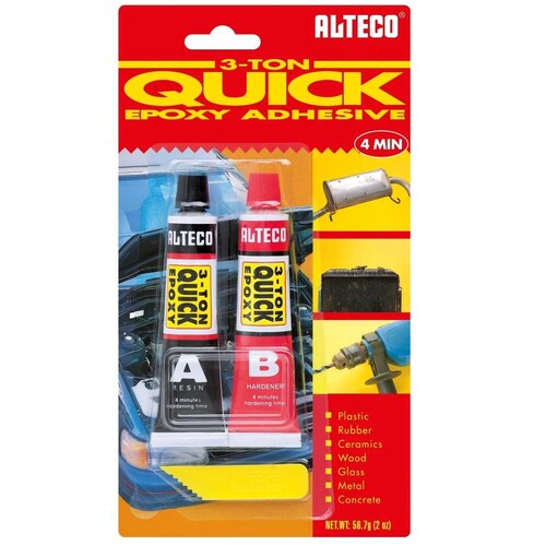 холодная сварка alteco 3 ton quick epoхy высокотемпературная 56 7 г Клей эпоксидный Alteco 3-Ton Quick Epoxy 56.7 г