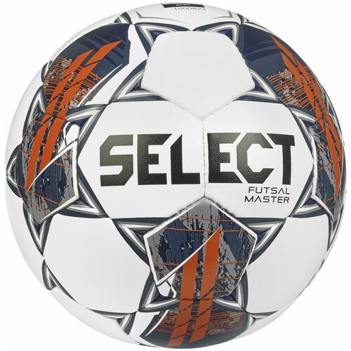 Мяч футзальный SELECT FUTSAL MASTER v22 104346-358 бел/син/оранж, размер 4, FIFA Basic