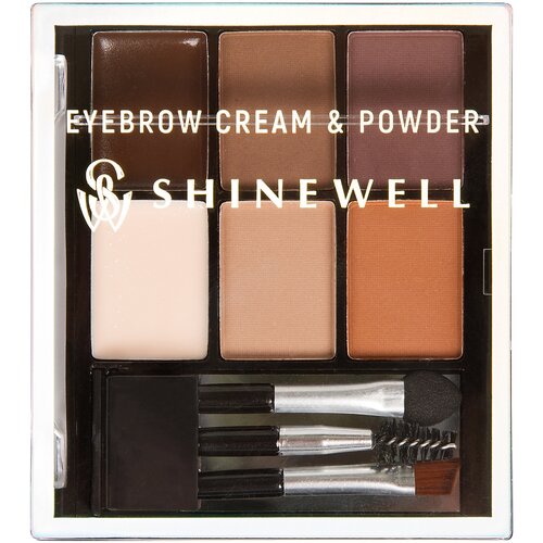 фото Shinewell набор для стилизации бровей eyebrow cream & powder 03