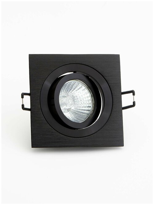 Встраиваемый потолочный точечный светильник Max Light CAST 79 BRUSHED BLACK, черный, GU5.3