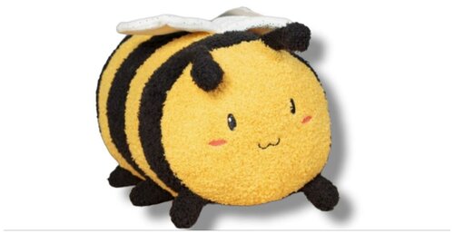 Мягкая игрушка подушка желтая Пчелка 30 см