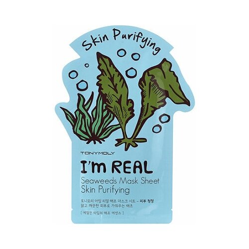 TONY MOLY Маска тканевая с экстрактом водорослей, 21 мл TONY MOLY I’m Real Seaweeds Mask Sheet