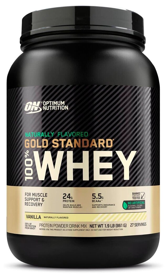 Optimum Nutrition 100% Whey Gold Standard 0,912 кг Ваниль (натуральный)