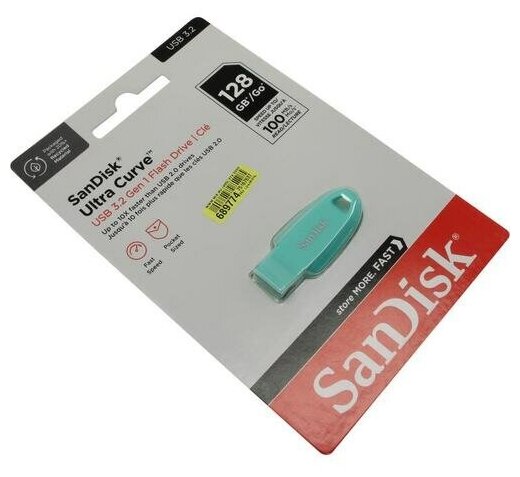 Флешка Sandisk Ultra Curve SDCZ550-128G-G46G 128 Гб Blue