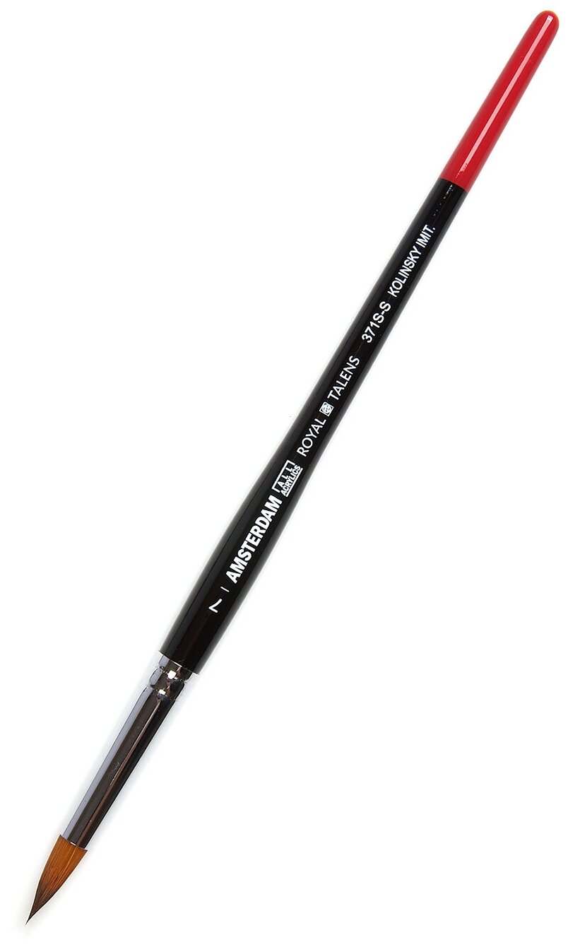 Кисть для акрила Amsterdam 371S имитация колонка круглая укороченная ручка короткая №7