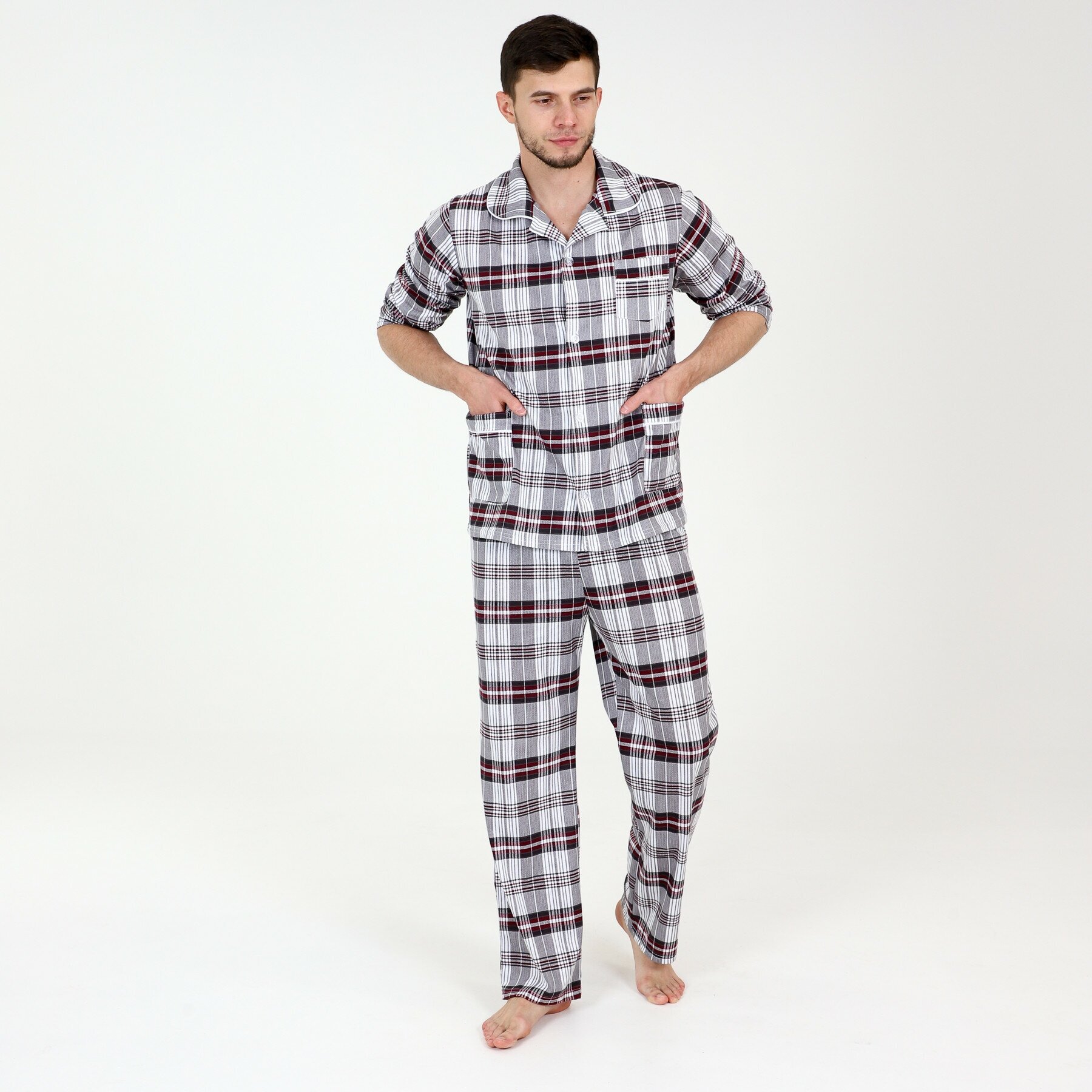 Пижама мужская (бордо) 46 размер - фотография № 10